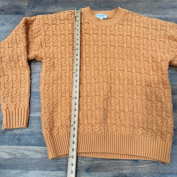 Vintage Abercrombie & Fitch Sweater Men’s Large Yellow Crewneck Chunky Knit - Picture 4 of 6